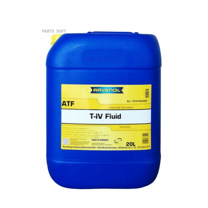 Трансмиссионное масло RAVENOL ATF T-IV Fluid 121210202001999