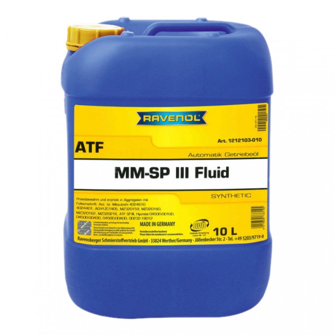 Трансмиссионное масло RAVENOL ATF MM SP-III Fluid 121210301001999