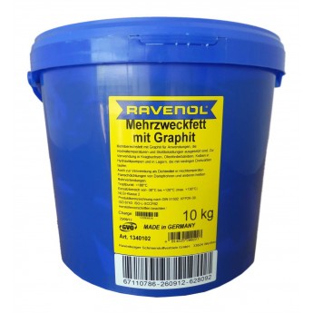 Смазка с графитом RAVENOL Mehrzweckfett m.Graphit 10 кг