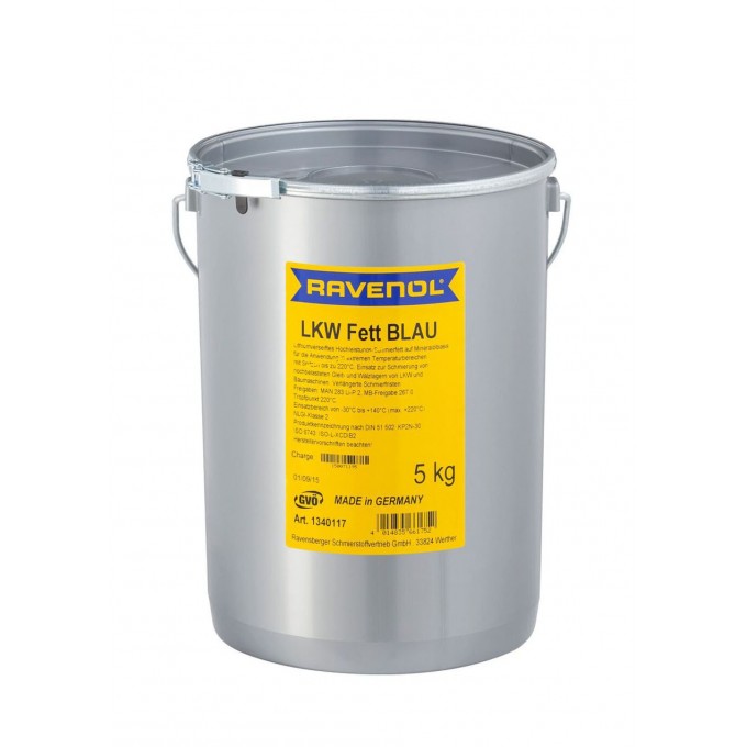 Смазка RAVENOL LKW Fett Blau 5 кг 134011700503000