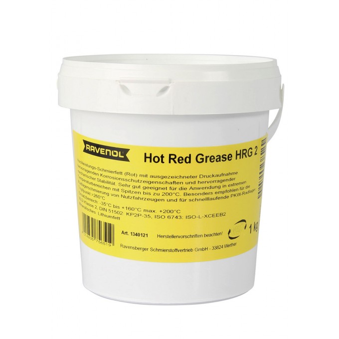 Смазка RAVENOL Hot Red Grease HRG 2 ( 1кг) 134012100103999