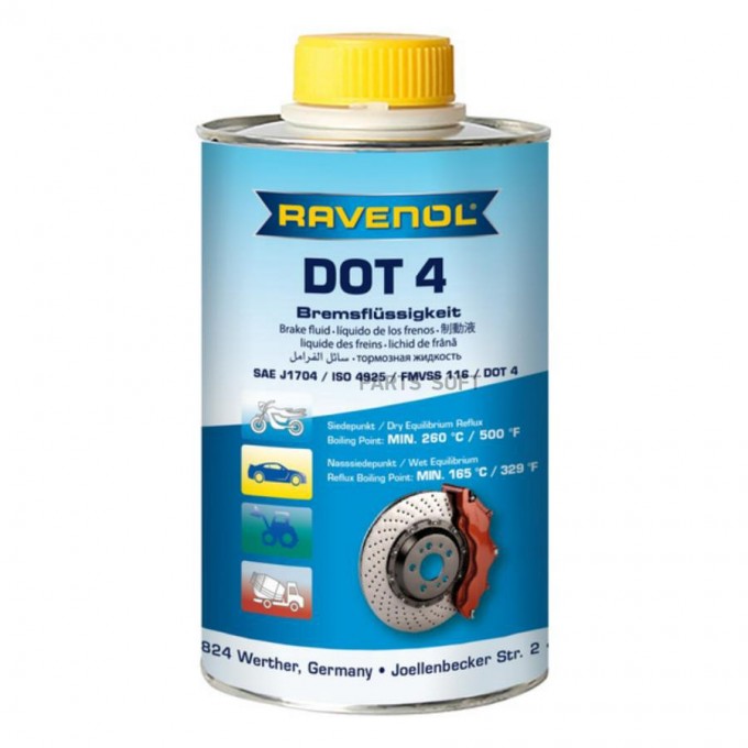 Тормозная жидкость RAVENOL DOT-4 1350601250