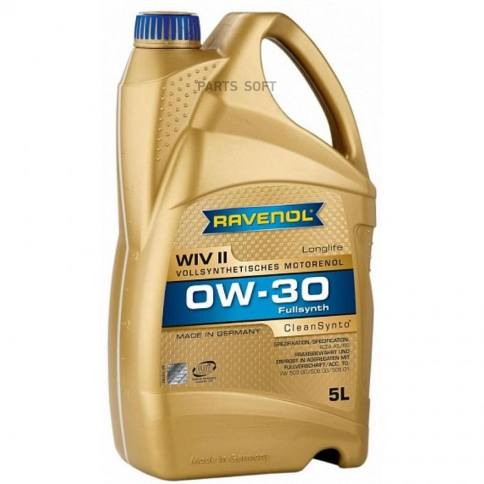 Моторное масло RAVENOL Sae 0w30 Wiv Ii 5л 4014835718456