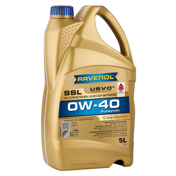 Моторное масло RAVENOL Sae Super Synthetik Oel Ssl NeW 0W40 5л 4014835718753