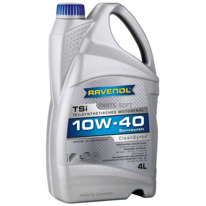 Моторное масло RAVENOL полусинтетическое Tsi 10w40 4л 4014835724198