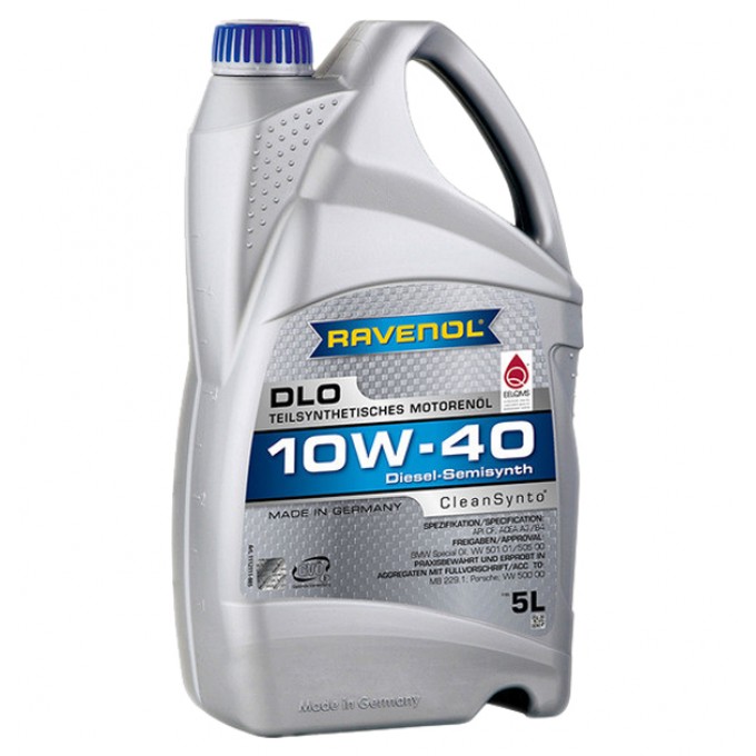 Моторное масло RAVENOL полусинтетическое 10W40 Dlo B3/ B4 Cf 5л 4014835724259