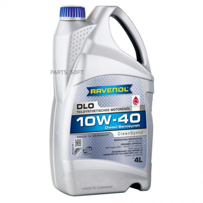 Масло Моторное RAVENOL Dlo Sae 10w40 ( 4л) New RAVENOL арт. 4014835724297