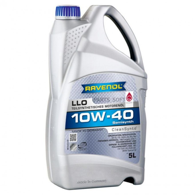 Моторное масло RAVENOL SAE 10W40 LLO NEW 5л 4014835724358