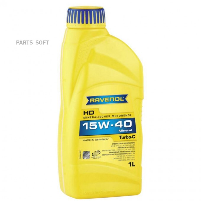 RAVENOL Моторное масло RAVENOL Turbo-C HD-C SAE 15W-40 ( 1л) new 4014835724518