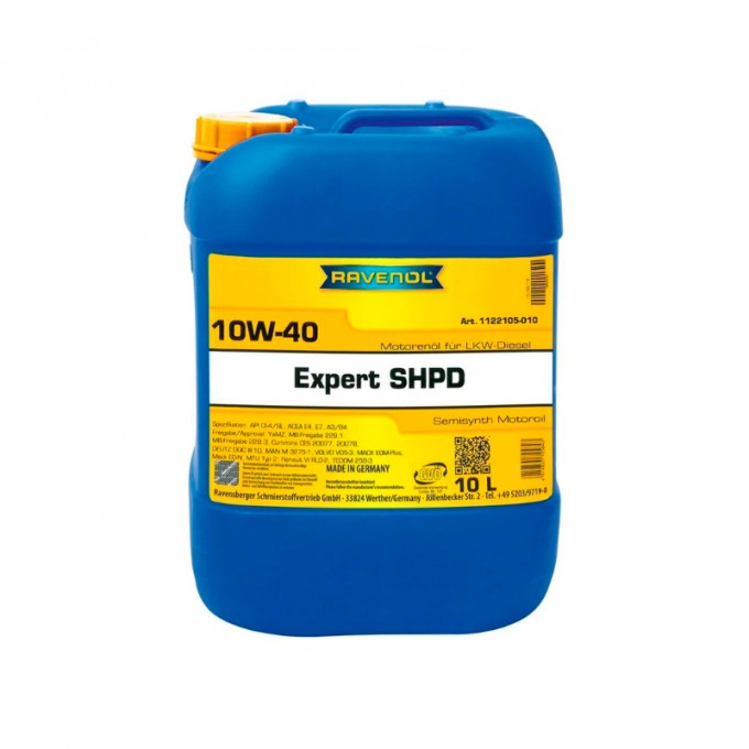 Моторное масло RAVENOL Expert SHPD SAE10W40 1л 4014835725843