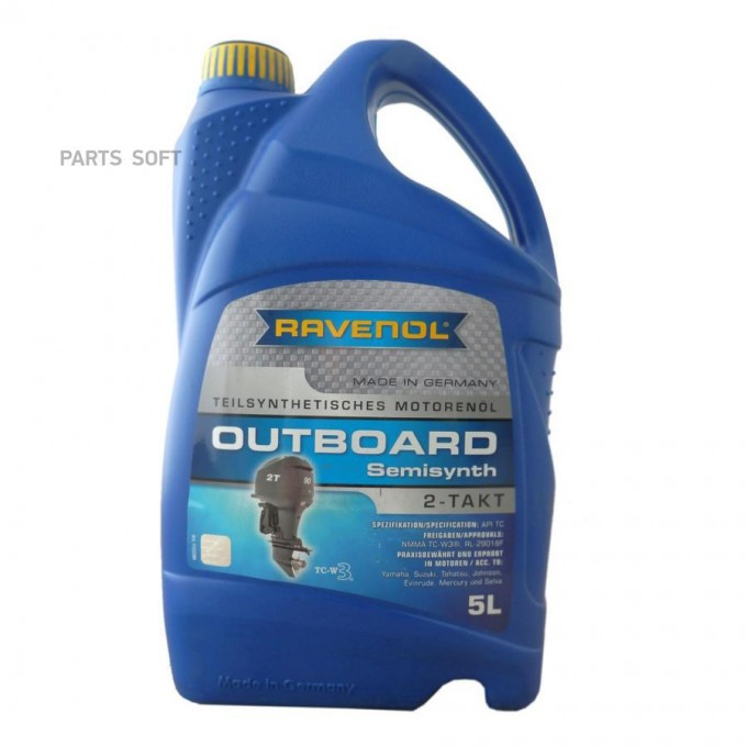 Моторное масло RAVENOL Outboardoel 2T teilsynth 5л 4014835728356