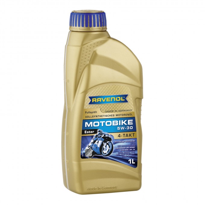 Моторное масло RAVENOL Motobike 4-T Ester 5W-30 1л 4014835730618