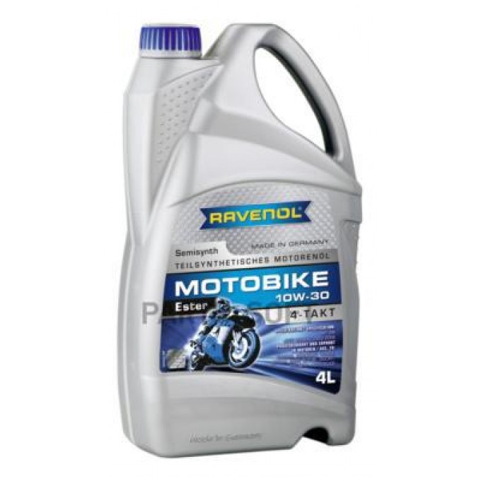 Моторное масло RAVENOL SAE MOTOBIKE 4-T ESTER NEW 10W30 4л 4014835731097