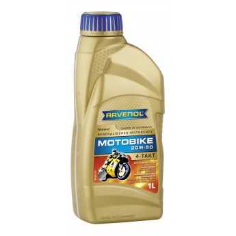 Моторное масло RAVENOL Motobike 4-T Mineral 20W-50 1л