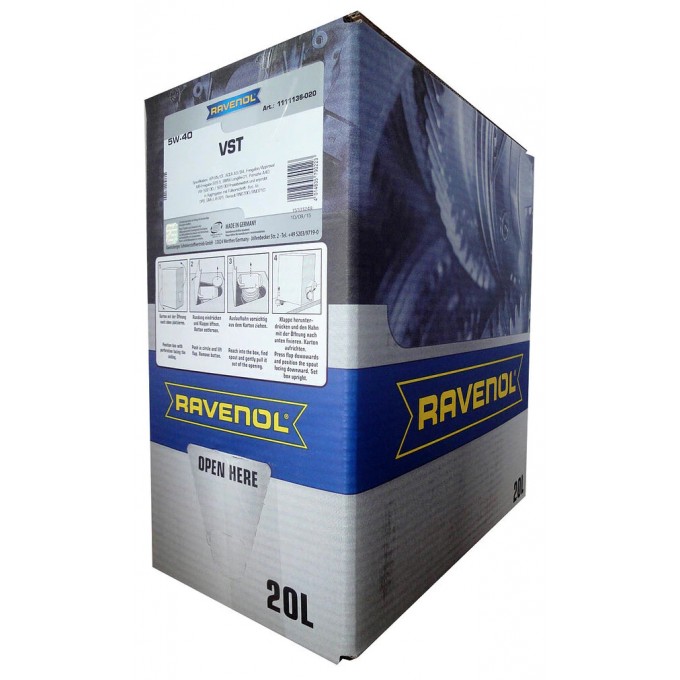 Моторное масло RAVENOL Sae 5W40 Vsi Ecobox 20л 4014835773929