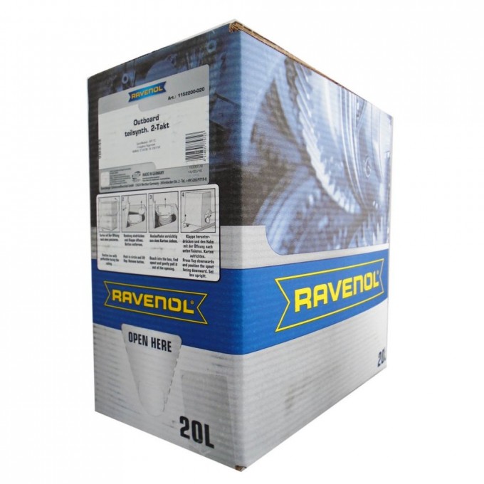 Моторное масло RAVENOL Outboardoel 2T teilsynth 5W30 ecobox 20л 4014835779723