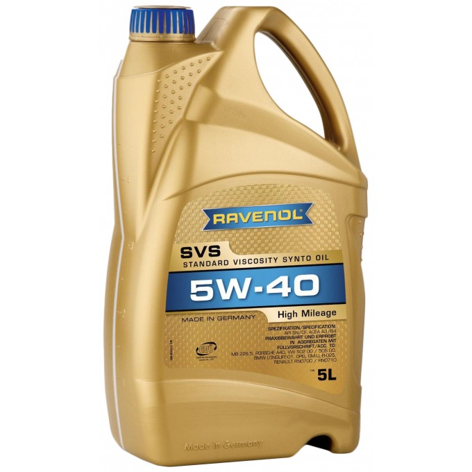 Моторное масло RAVENOL Svs Standard Viscosity Synto Oil 5л 4014835802841