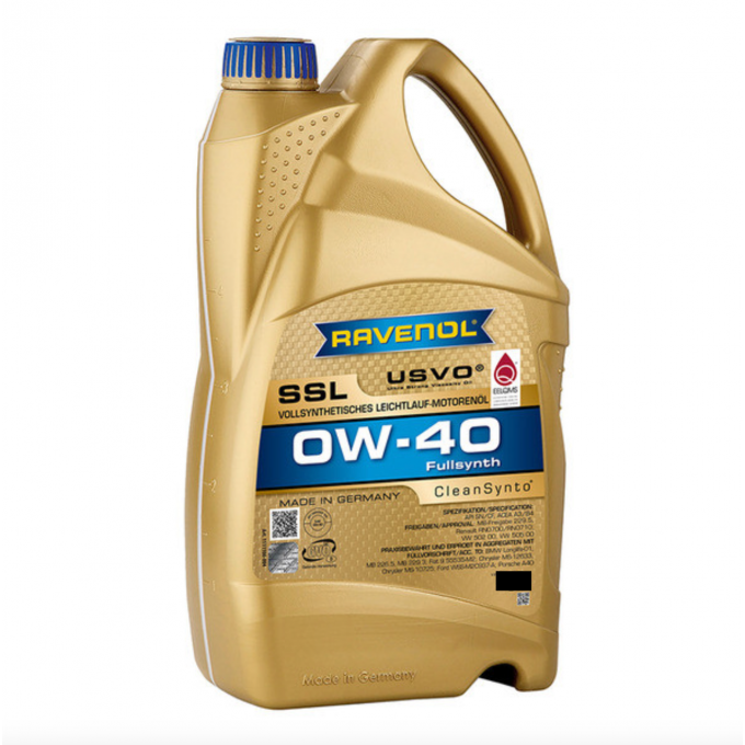 Моторное масло RAVENOL Sae Super Synthetik Oel Ssl 0W40 5л 4014835851597