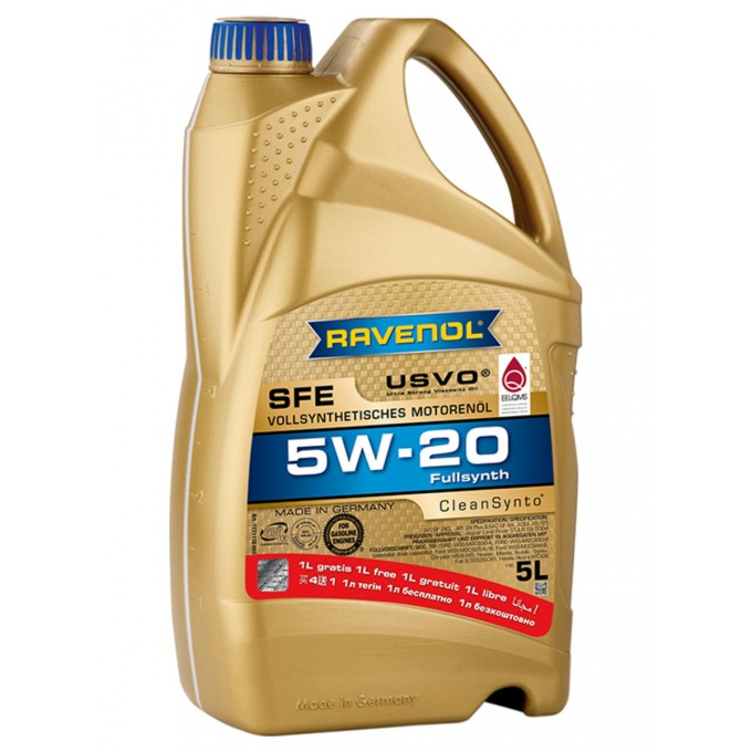 Моторное масло RAVENOL Sae 5w20 Super Fuel Economy Sfe 5л 4014835851627