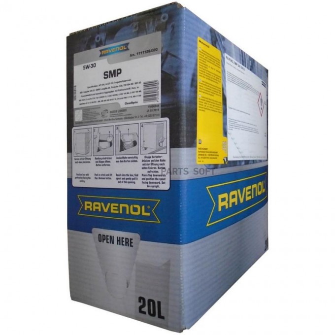 Моторное масло RAVENOL Smp Sae 5w30 Ecobox Mb229 20л 4014835857094