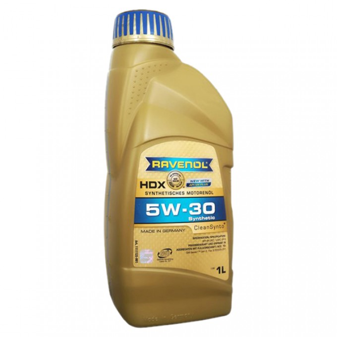 Моторное масло RAVENOL HDX SAE 5W30 1л 4014835858541