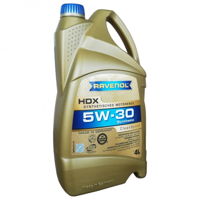 Моторное масло RAVENOL Hdx Sae 5W30 Opel/Gm Dexos1 4л 4014835858572