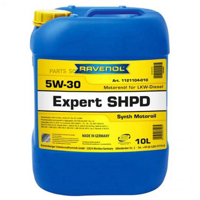 Моторное масло RAVENOL Sae 5w30 Expert Shpd 10л 4014835864085