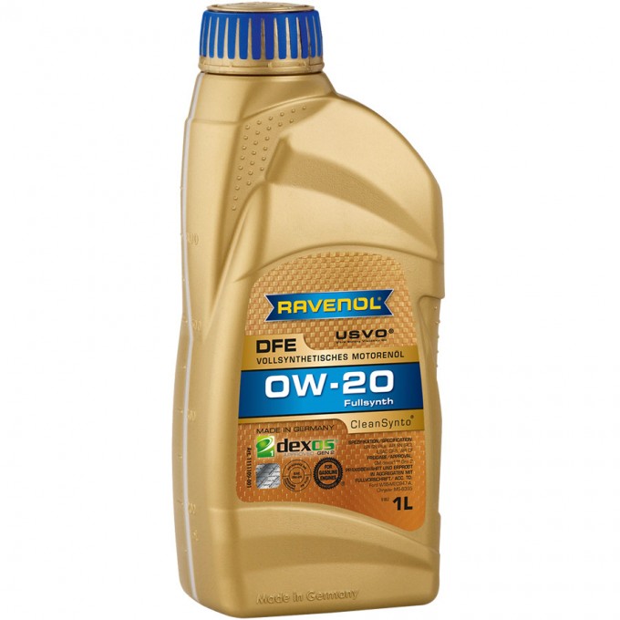 Моторное масло RAVENOL DFE 0W-20, 1 л 718416300