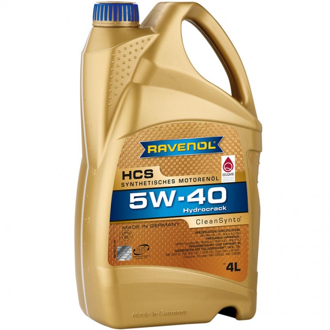 Моторное масло RAVENOL HCS 5W-40, 4 л 718533300