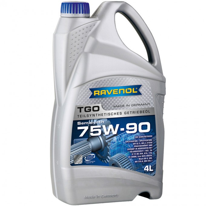 Трансмиссионное масло RAVENOL TGO 75W-90, 4 л 718543300